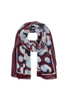 Rabe Light Circle Print Scarf, Wine