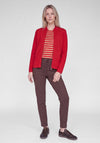 Rabe Ribbed Knitted Cardigan, Red