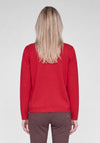 Rabe Ribbed Knitted Cardigan, Red