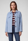 Rabe Button Up Front with Faux Pockets Jacket, Blue