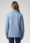 Rabe Button Up Front with Faux Pockets Jacket, Blue