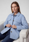 Rabe Button Up Front with Faux Pockets Jacket, Blue