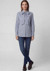 Rabe Pinstripe Pussybow Blouse, Blue