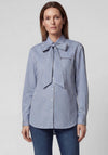 Rabe Pinstripe Pussybow Blouse, Blue