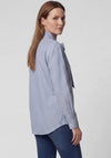 Rabe Pinstripe Pussybow Blouse, Blue