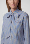 Rabe Pinstripe Pussybow Blouse, Blue