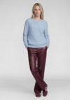 Rabe Textured Round Neck Jumper, Blue