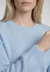 Rabe Textured Round Neck Jumper, Blue