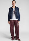 Rabe Heart Detail Denim Shacket, Dark Blue