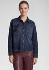 Rabe Heart Detail Denim Shacket, Dark Blue