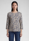 Rabe Love Heart Print Top, Navy Multi