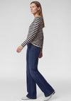 Rabe Light Knit Striped Jumper, Beige and Navy
