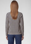 Rabe Light Knit Striped Jumper, Beige and Navy