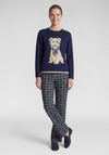 Rabe Knitted with Dog Print Jumper, Navy Multi