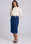 Rabe High Neckline with Tie Detail Blouse, Cream