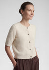 Rabe Textured Button Up Cardigan, Off-White