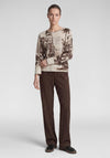 Rabe Cityscape with Rhinestone Detail Jumper, Cream Multi