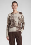 Rabe Cityscape with Rhinestone Detail Jumper, Cream Multi