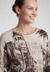 Rabe Cityscape with Rhinestone Detail Jumper, Cream Multi
