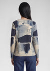 Rabe Abstract Print with Rhinestone Detail Jumper, Navy Multi