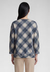 Rabe Plaid Print Top, Navy Multi