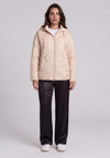 Rabe Quilted with Hood Waterproof Coat, Cream