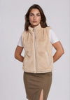 Rabe Faux Fur Gilet, Beige
