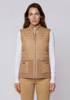 Rabe High Neckline with Pockets Gilet, Tan
