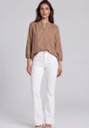 Rabe Geometric Print Blouse, Brown Multi