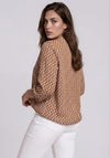 Rabe Geometric Print Blouse, Brown Multi