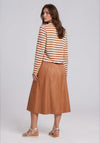 Rabe Faux Leather Midi Skirt, Tan