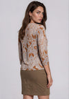 Rabe Vintage Print Top, Brown Multi