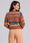 Rabe Knitted Round Neckline Jumper, Orange Multi