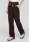 Rabe Wide Leg with Belt Detail Trousers, Brown