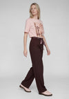 Rabe Wide Leg with Belt Detail Trousers, Brown
