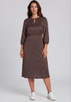 Rabe Polka Dot Midi Dress, Brown