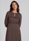 Rabe Polka Dot Midi Dress, Brown
