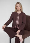 Rabe Zip Up with Rhinestone Detail Bomber Jacket, Brown