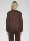 Rabe Zip Up with Rhinestone Detail Bomber Jacket, Brown