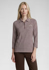 Rabe Striped with Rhinestone Detail Top, Pink Multi