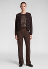 Rabe Waffle with Button Detail Jacket, Brown