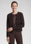 Rabe Waffle with Button Detail Jacket, Brown