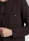 Rabe Waffle with Button Detail Jacket, Brown
