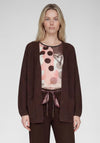 Rabe Knitted Open Cardigan, Brown