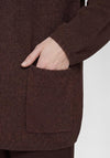 Rabe Knitted Open Cardigan, Brown