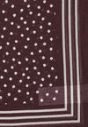 Rabe Cotton Polka Dot Neck Scarf, Brown