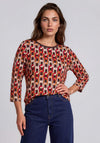 Rabe Paisley Print Long Sleeve Top, Beige