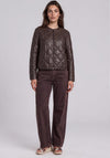 Rabe Quilted Faux Leather Jacket, Brown