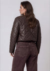 Rabe Quilted Faux Leather Jacket, Brown