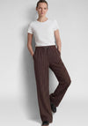 Rabe Stitch Detail Wide Leg Trousers, Brown